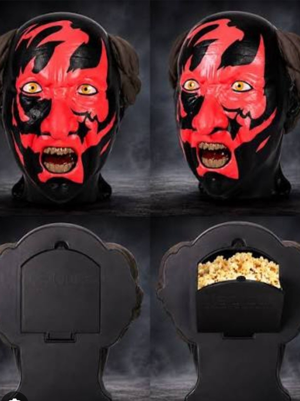 Decorative Red & Black Demon Popcorn Bucket- insidious Horror Movie